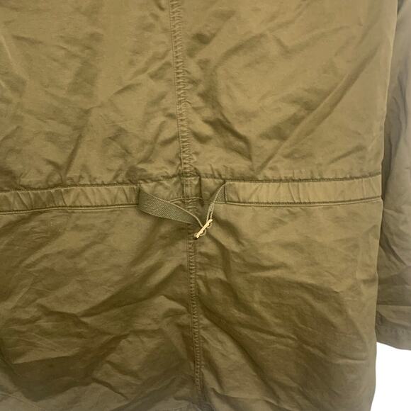 Joie Army Jacket XS Olive Green Hood Embroidered Zip Snap Close Military Womens - Picture 4 of 9